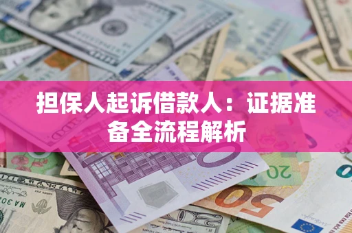 武汉担保人起诉借款人：证据准备全流程解析