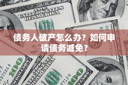 武汉债务人破产怎么办？如何申请债务减免？