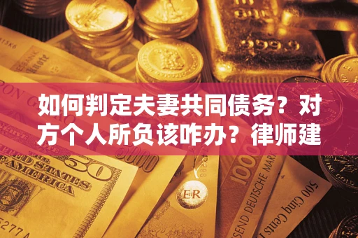 武汉如何判定夫妻共同债务？对方个人所负该咋办？律师建议