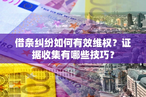 武汉借条纠纷如何有效维权？证据收集有哪些技巧？